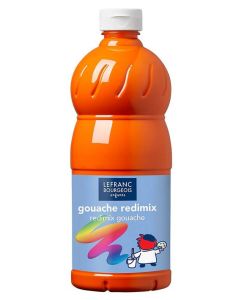 Photo Gouache liquide Orange - 1000 ml LEFRANC