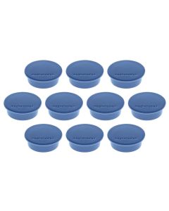 Photo Lot de 10 Aimants ronds - 40 mm - Bleu foncé : MAGNETOPLAN 1662014