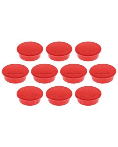 Photo Lot de 10 Aimants ronds - 40 mm - Rouge : MAGNETOPLAN 1662006