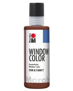 Photo MARABU FUN et FANCY :  Peinture pour Window Color - 80 ml - Marron Moyen Peinture