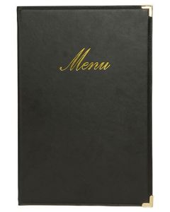 Protège-menus A4 - Imitation cuir - Noir SECURIT Classic