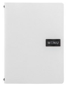 Protège-menus A4 - Cuir - Blanc SECURIT Raw Image