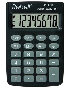 Photo Calculatrice de poche - 8 chiffres REBELL HC 108