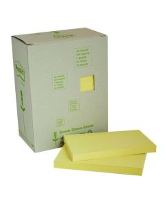POST-IT : Notes adhésives recyclables Jaune - 127 x 76 mm
