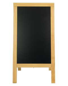 Panneau Extérieur en hêtre avec Tableau noir - 700 x 1350 mm : SECURIT Deluxe Visuel