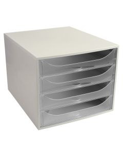 Module de rangement 4 tiroirs Ecobox - Cristal : EXACOMPTA Office image