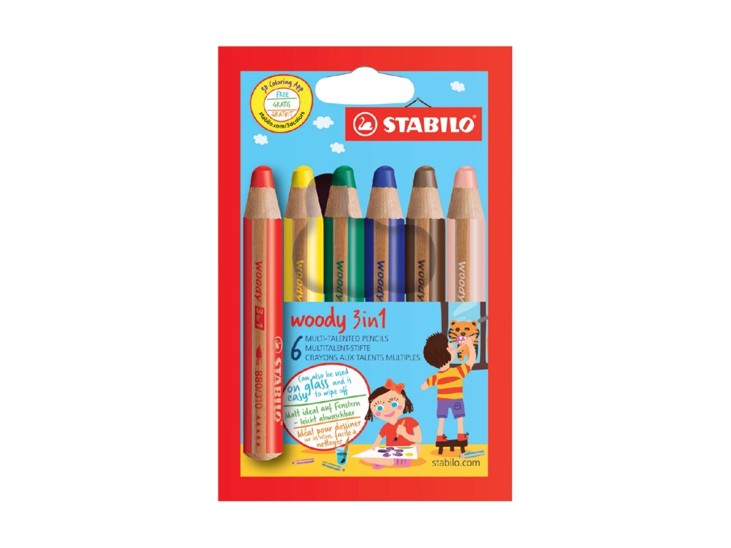 Etuis de crayons STABILO® woody 3 in 1, avec taille-crayon